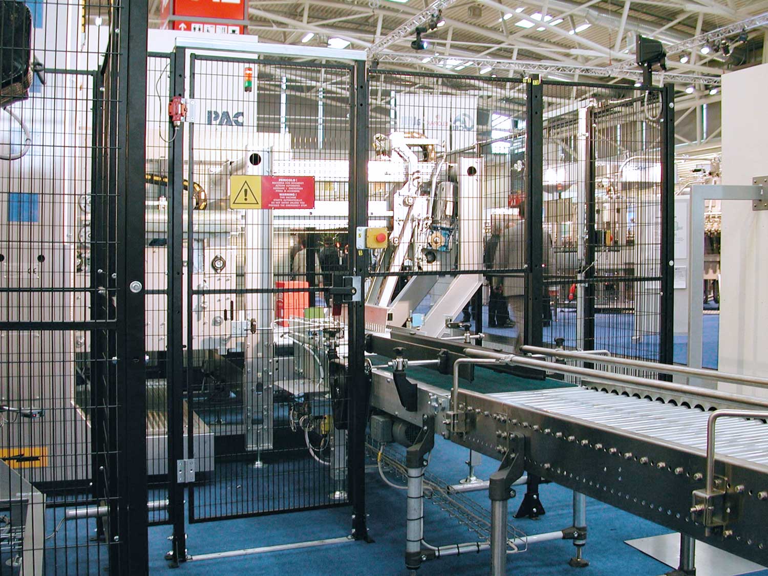 Installation picture of Satech BASIC, the OSHA-Approved Machine, around conveyor belts