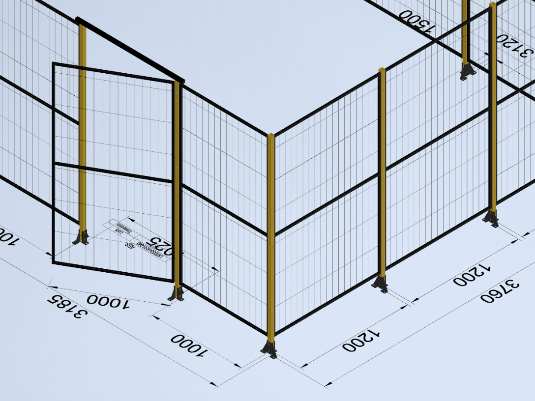 Satech Protezioni Perimetrali - Soluzione su misura in formato DWG e STEP