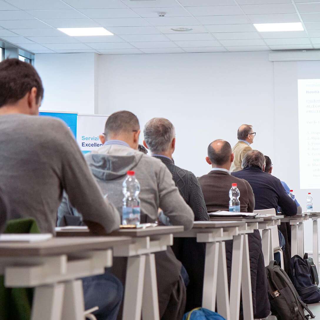 Foto dell'aula in cui si è svolta la Formazione tecnica sulla Sicurezza Macchine organizzata da Satech e Schmersal