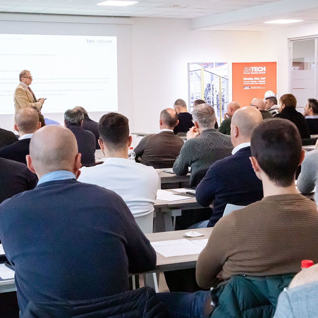 Foto panoramica della Formazione tecnica sulla Sicurezza Macchine organizzata da Satech e Schmersal